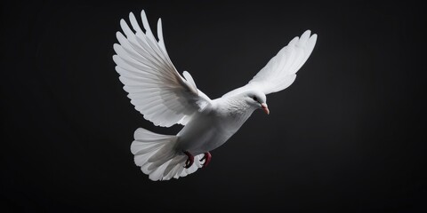 Obraz premium White dove in flight