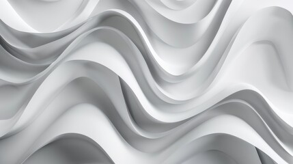 Obraz premium White Abstract Background with Wavy Lines