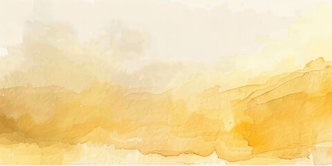 Soft Yellow Watercolor Background with Horizontal Lines

