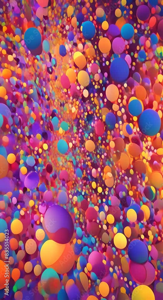 Poster a colorful abstract image with many dots and lines the image is full of energy and movement with the