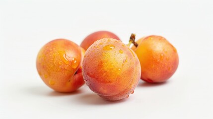 Natural Apricot on White Background