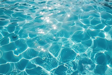 Obraz premium abstract blue swimming pool water background and sun light