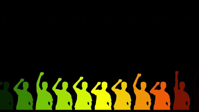Juneteenth men figures animation graphic 
