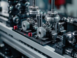 Fototapeta premium Machine with Gears Close Up