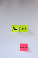 Mental Health Concept On Pink And Yellow Sticky Notes With White Background