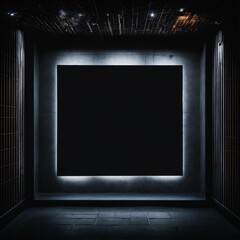 Black frame on wall