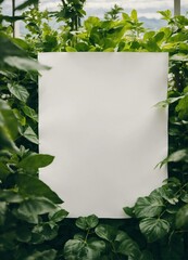 leaves on a blank white board background