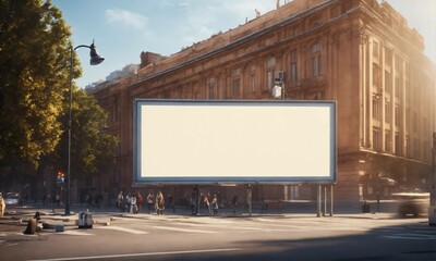 blank billboard on the street