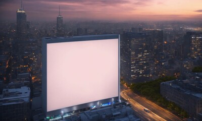 blank billboard on the street
