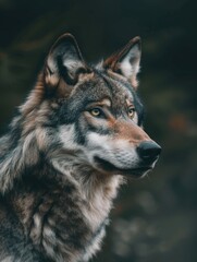 Fototapeta premium Wolf Face Close Up