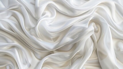 Silky Smooth White Fabric Generative AI