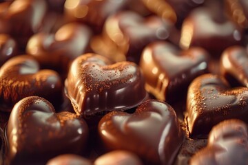 Stacked chocolate hearts