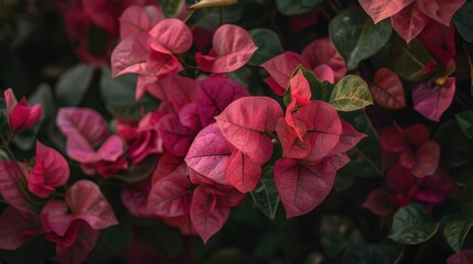 A Close Up of a Bougainvillea Plant Commonly Referred to as Veranera Trinitaria or Bougainvillea Belonging to the Nyctaginaceae Plant Family