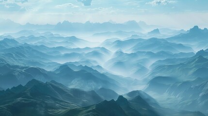 A wide ranging vista of the mountain range - Powered by Adobe