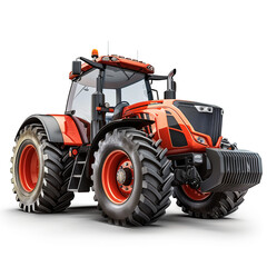 Obraz premium Tractor isolated white background
