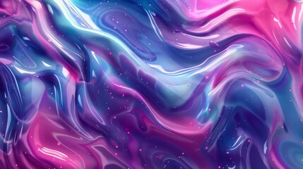 Obraz premium flowing liquid waves with vibrant background wallpaper pastel