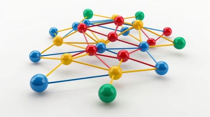 business network graph with digital