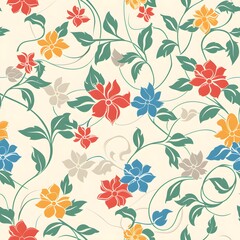 Background of floral pattern vector 