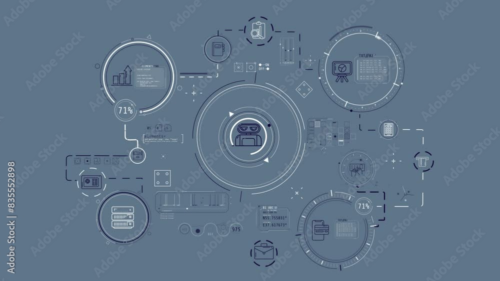 Poster infographics of ai data management in animated schema.