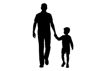 Father's Day silhouette vector illustration