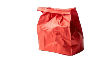 Paper bag food isolated on a transparent background