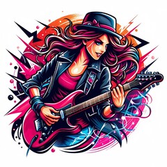 Fierce Female Guitarist: Rocking the Electric Guitar