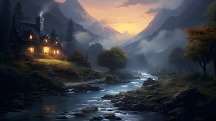 Sunrise at the cottage. 