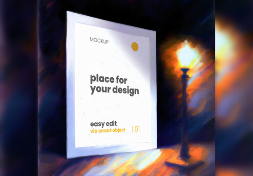 Impressionism Style Square Frame Mockup Generative Ai