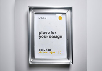 Metal Border Poster Frame Mockup Generative Ai