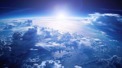 Fototapeta premium Earths atmosphere showcasing wallpaper background. up in the air fresh