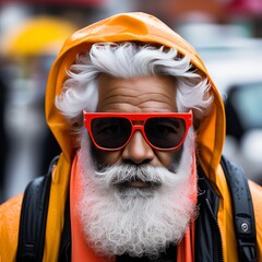 bearded man with glasses