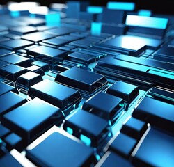 Obraz premium concept, business, design, cubes, pattern, network, illustration, internet, computer, concept, box, group