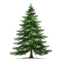 Vector illustration of a fir tree on a white background. Suitable for crafting and digital design projects.[A-0004]
