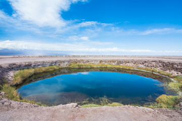 View of the Ojos Del Salar at the Atacama Desert - Atacama, Chile