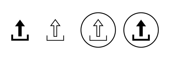 Upload icon vector isolated on white background. Upload sign icon. Upload button. Load symbol.