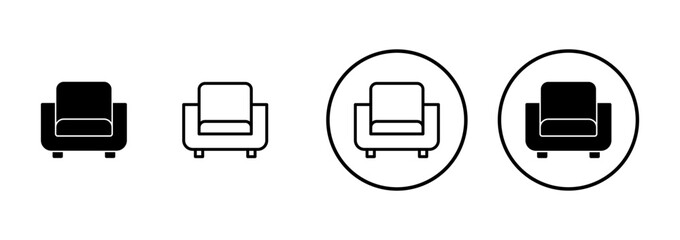 Sofa icon vector isolated on white background. sofa icon illustration. furniture