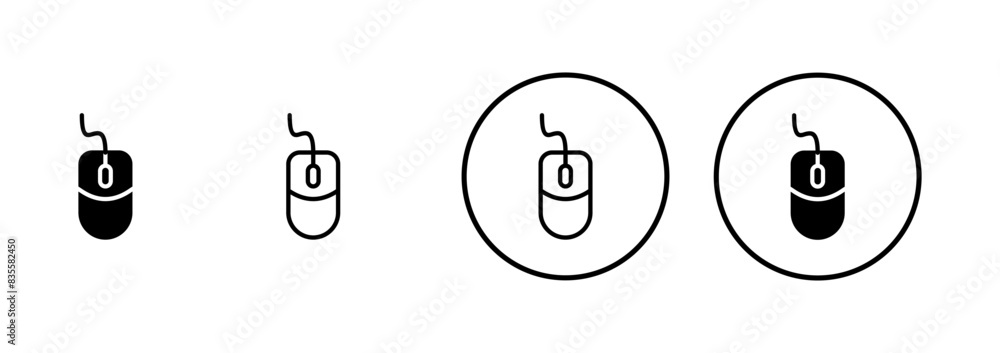 Aufkleber computer mouse icon vector isolated on white background. computer mouse vector icon