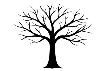 a dead tree silhouette vector illustration