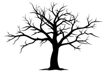 a dead tree silhouette vector illustration