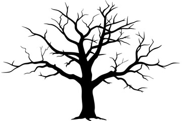 a dead tree silhouette vector illustration