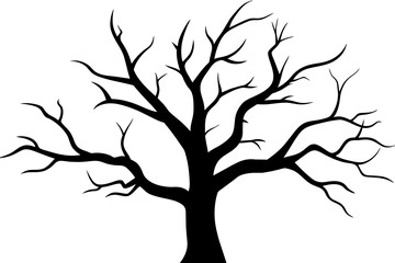 a dead tree silhouette vector illustration