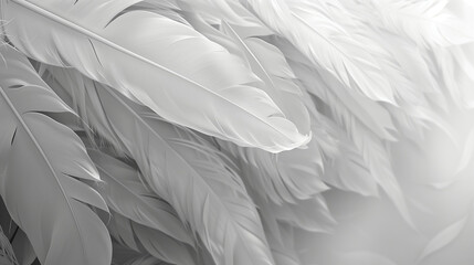 White color soft feathers background