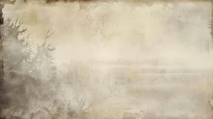 Vintage Grunge Background with Faded Trees, Generative AI