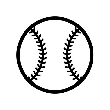 recommend clip art: Baseball icon isolated on white background
