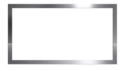 Transparent rectangular frame Silver Borders PNG	