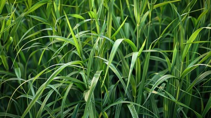 Obraz premium Close up image of fully grown grass plant