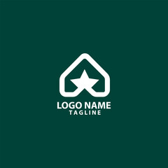 home star logo design vector