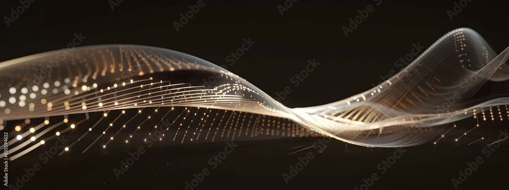 Aufkleber vibrant oscillating string a captivating 3d rendered musical instrument in motion