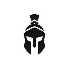 Spartan helmet icon vector