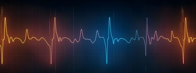 Obraz premium Vibrant Heartbeat Rhythm Captivating Electrocardiogram Waveform Tracing